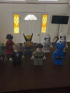 Lego Mini Figures Set with Yellow, Blue, White, Red, Green, Black